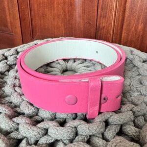 Pink Painted Leather Belt